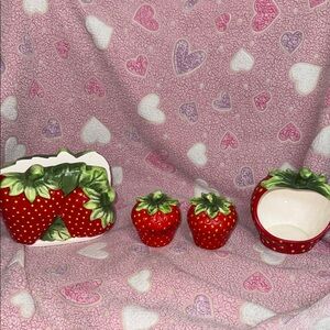 Strawberry Ceramic Kitchen Set